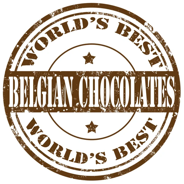 Sello de chocolate belga — Vector de stock