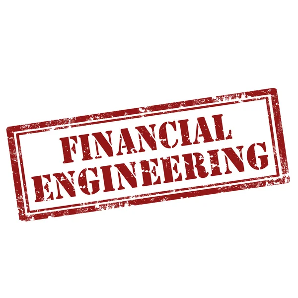 Financial engineering-stämpel — Stock vektor