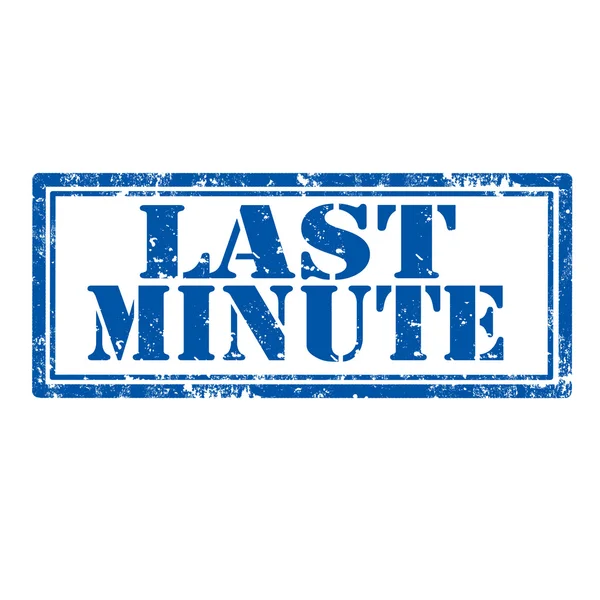 Last Minute-stamp — Stock Vector
