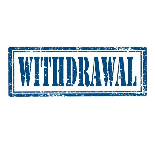 Withdrawal-stamp — Stock Vector