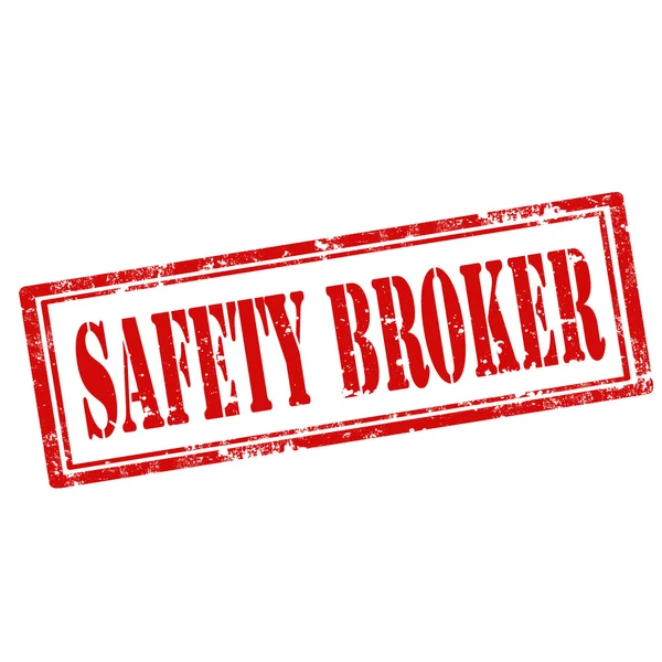Perangko-broker keamanan - Stok Vektor
