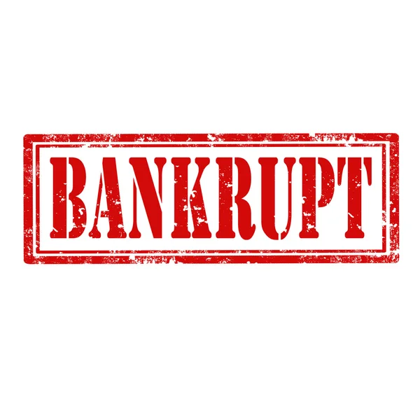 Bankrupt-stamp — Stock Vector