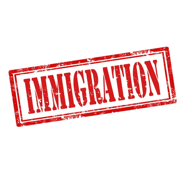 Sello de inmigración — Vector de stock