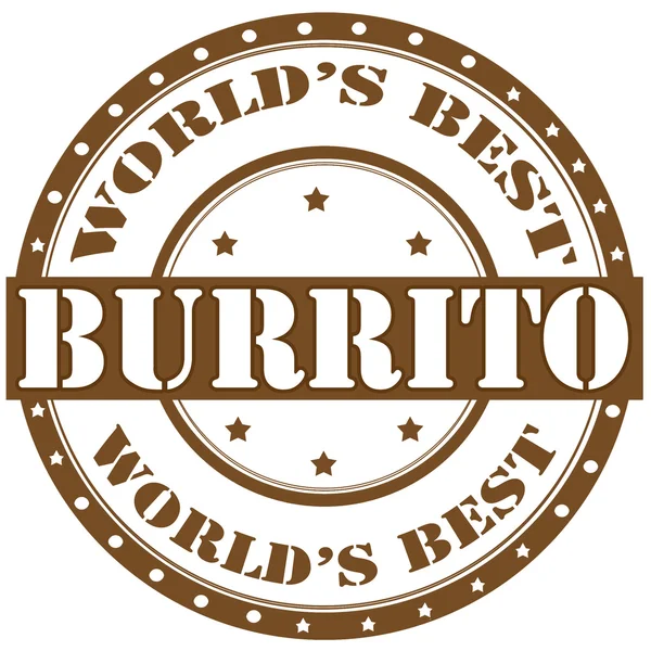 Burrito-etikett — Stock vektor