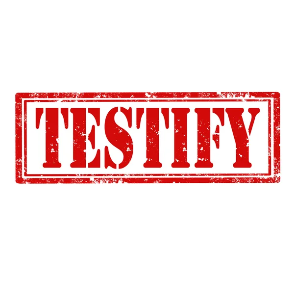 Testify-stamp — Stock Vector