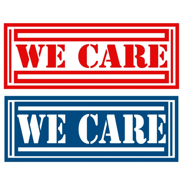 We Care-labels — Stock Vector