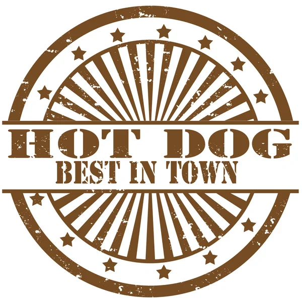Hot dog-bélyegző — Stock Vector