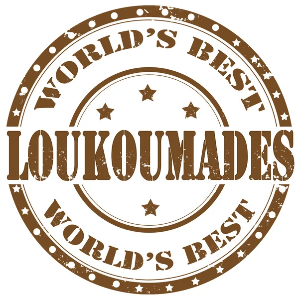 Loukoumades-stamp — Stock Vector