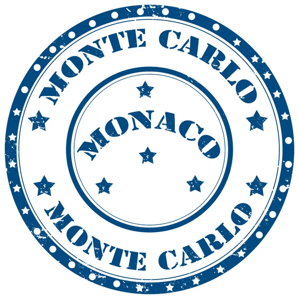 Monte Carlo-stamp — Stock Vector