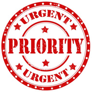 urgent priority stamp clipart