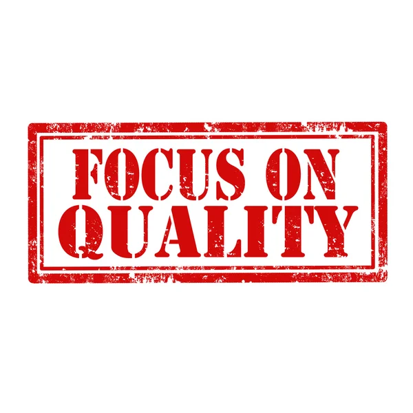 Focus op kwaliteit-stempel — Stockvector