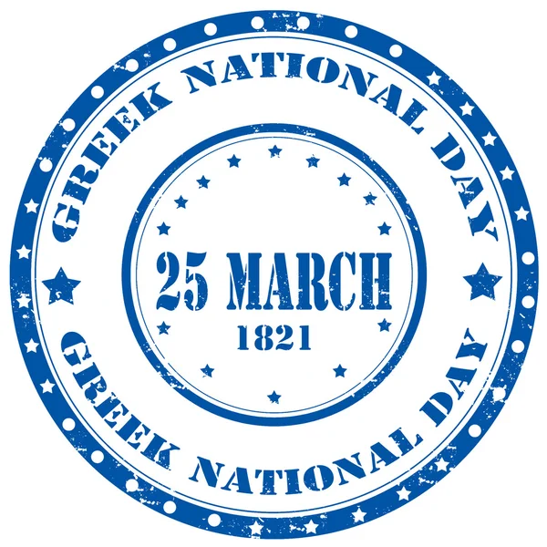 Timbre de la fête nationale grecque — Image vectorielle