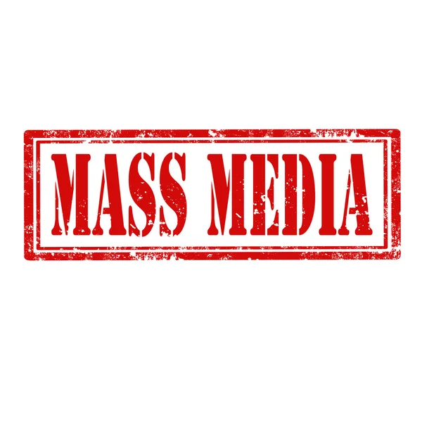 Mass Media-stamp — Stock Vector
