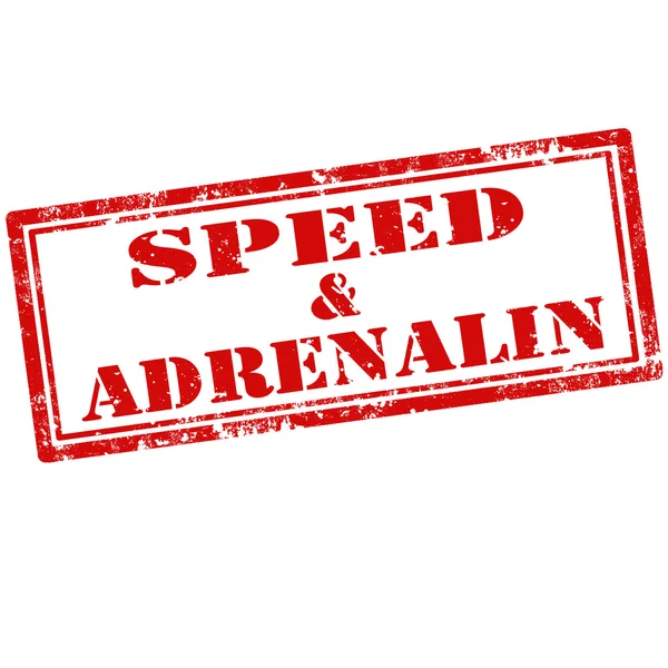 Velocidad y sello de adrenalina — Archivo Imágenes Vectoriales