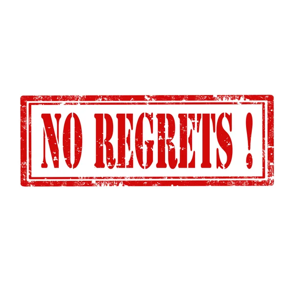 No Regrets!-stamp — Stock Vector