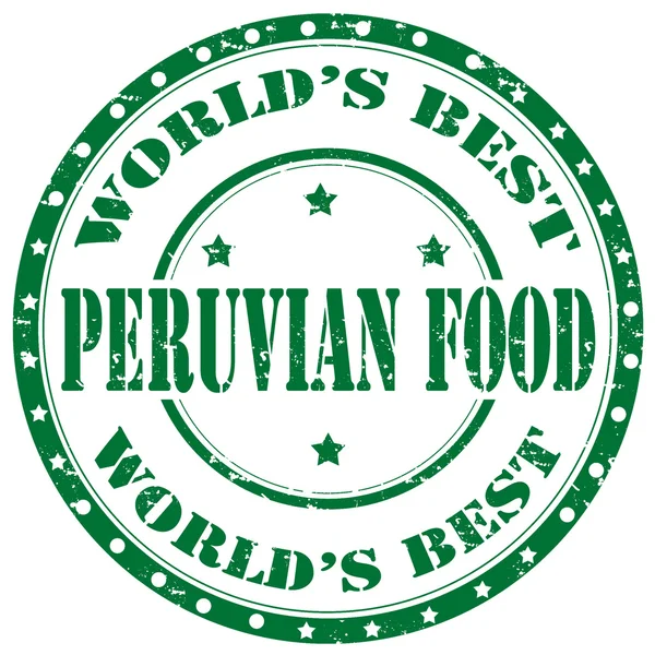 Timbre alimentaire péruvien — Image vectorielle