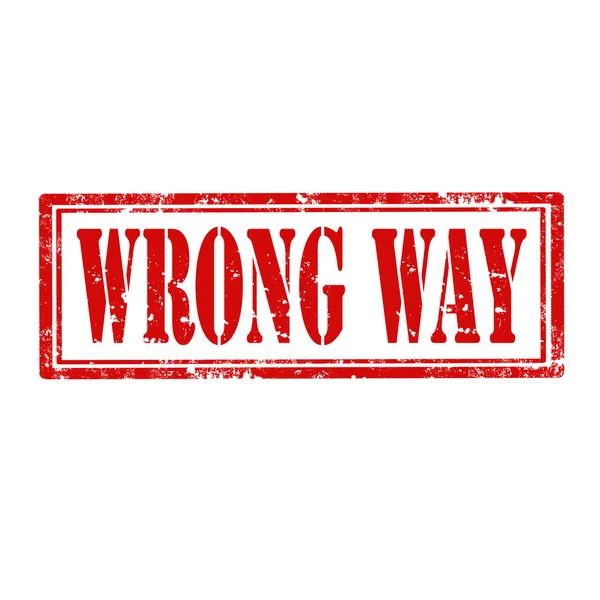 Wrong Way-stamp — Stock Vector
