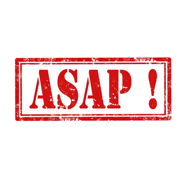 ASAP!-stämpel — Stock vektor
