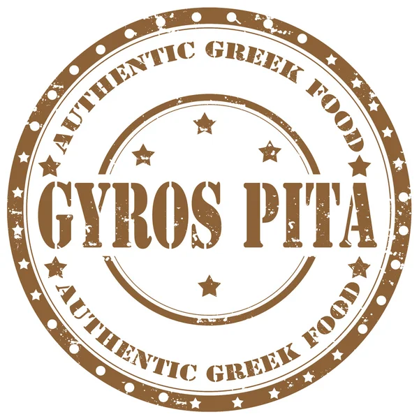 Gyros pita-bélyegző — Stock Vector