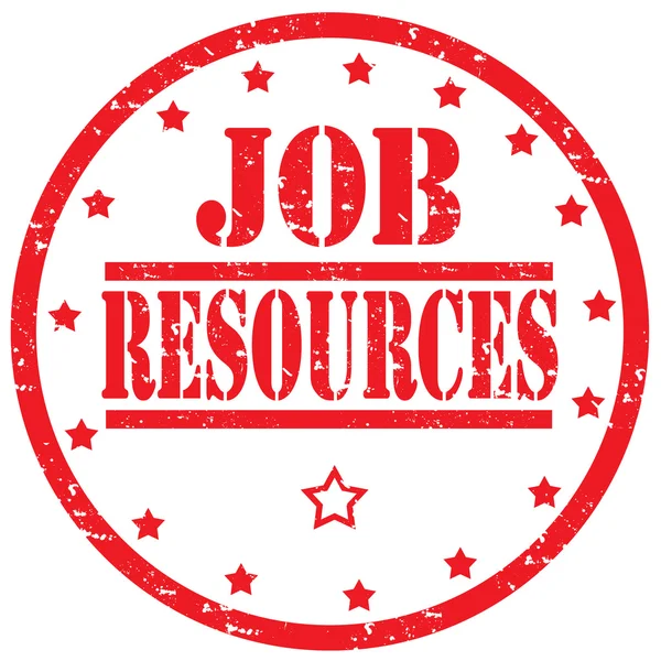 Job Resources-stamp — Stock Vector