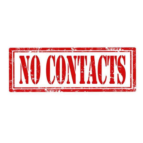 No Contacts-stamp — Stock Vector