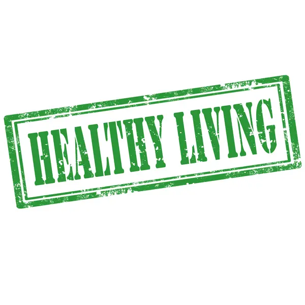 Healthy Living-stamp — Stock Vector