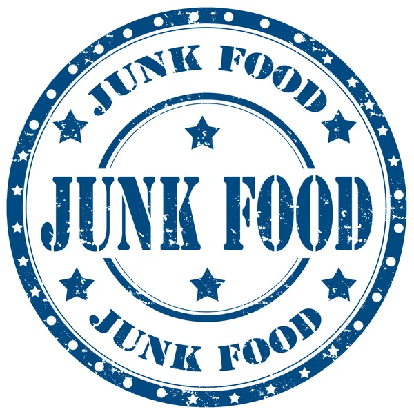 Junk Food-stamp — Stock Vector