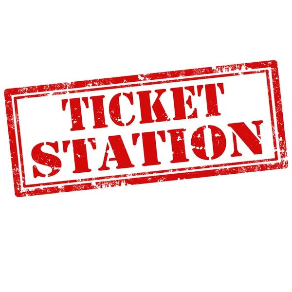 Ticket station-stempel — Stockvector