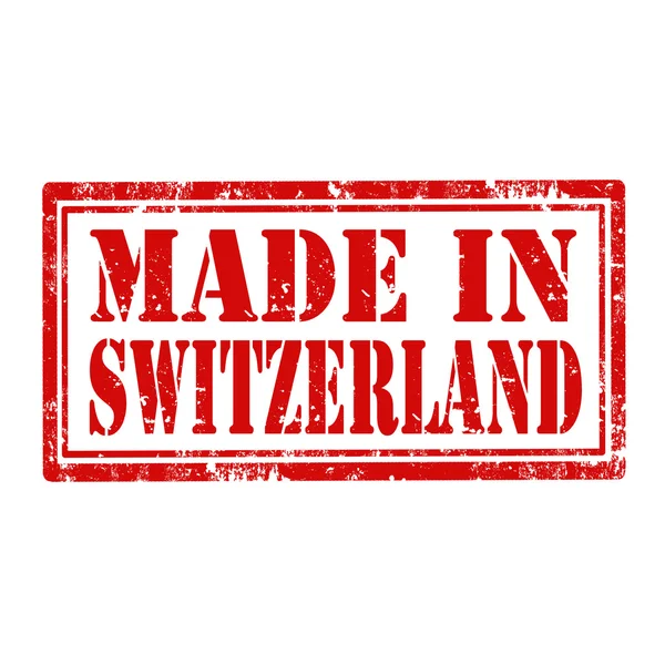 Francobollo Made In Switzerland — Vettoriale Stock