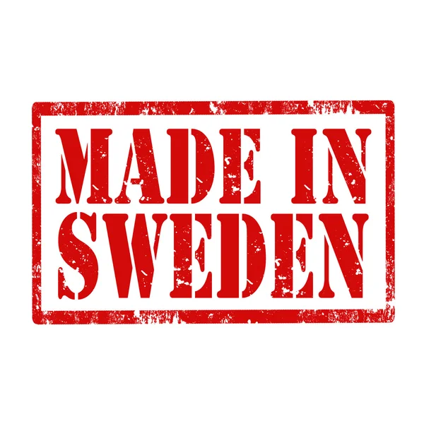 Fabriqué en Suède-timbre — Image vectorielle