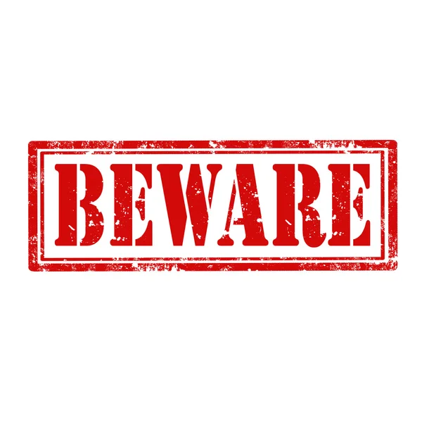 Beware-stamp — Stock Vector