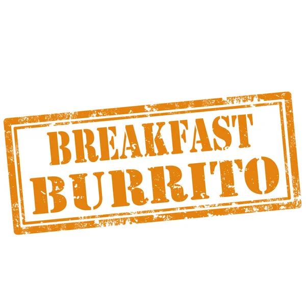 Colazione Burrito-timbro — Vettoriale Stock