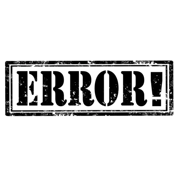 Sello de error — Vector de stock