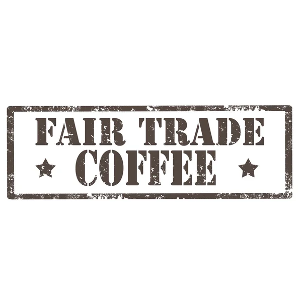 Fairer Handel - Kaffee-Stempel — Stockvektor