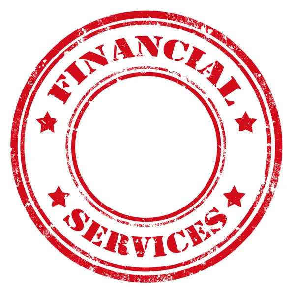 Usługi finansowe-pieczęć — Wektor stockowy