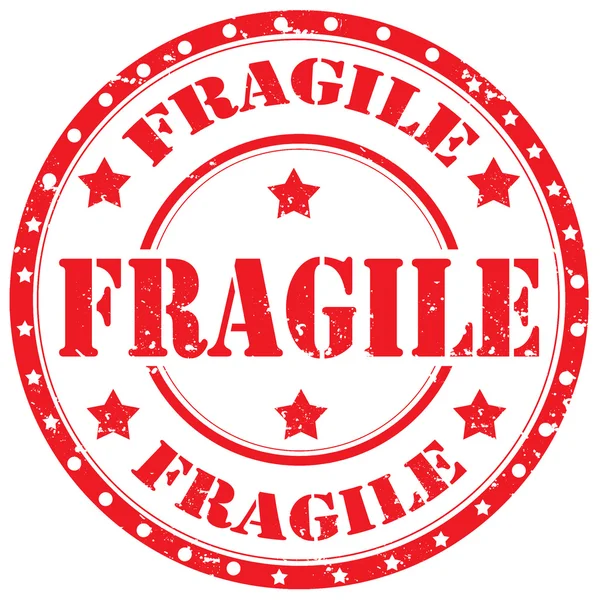 Timbro fragile — Vettoriale Stock