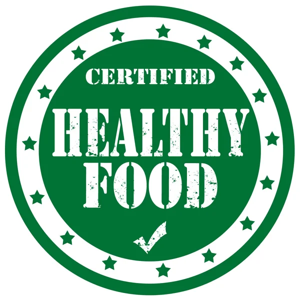 Healthy Food-stamp — Stock Vector
