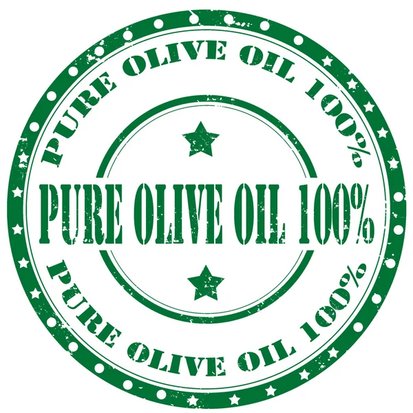 Pure Olive Oil-stamp — Stock Vector