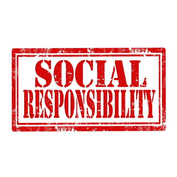 Timbre sur la responsabilité sociale — Image vectorielle