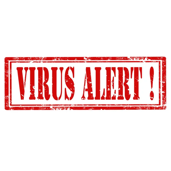 Virus Alert-stamp — Stock Vector