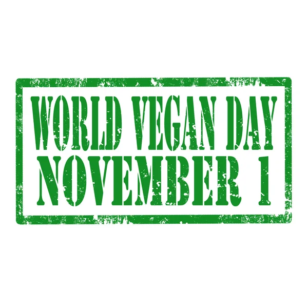 Vegan day-timbro — Vector de stock