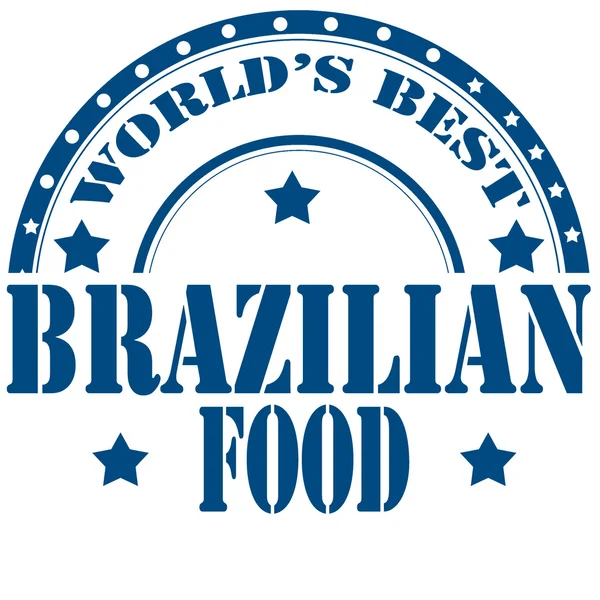 ブラジル食品ラベル — ストックベクタ