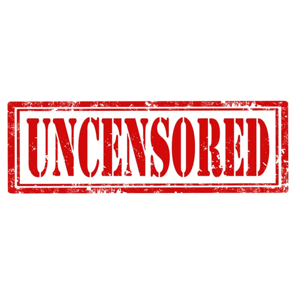 Uncensored-stamp — Stock Vector