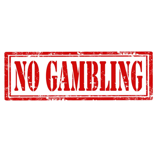 No Gambling-stamp — Stock Vector