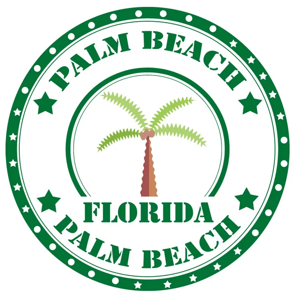 Francobollo Palm Beach — Vettoriale Stock