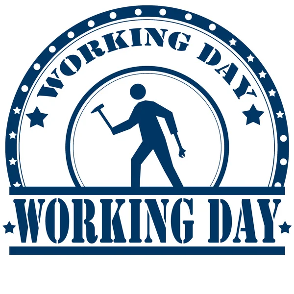 Working Day-stamp — Stock Vector