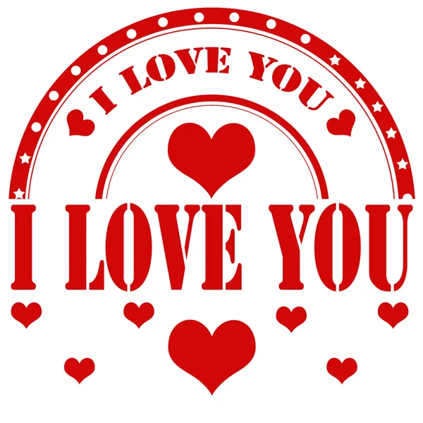 I Love You-stamp — Stock Vector