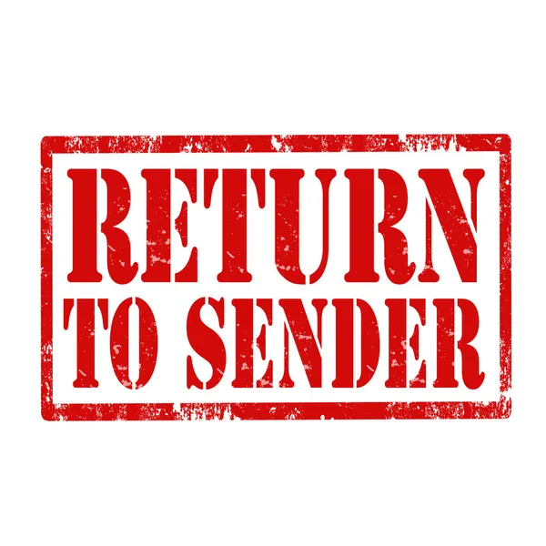 Return To Sender-stamp — Stock Vector