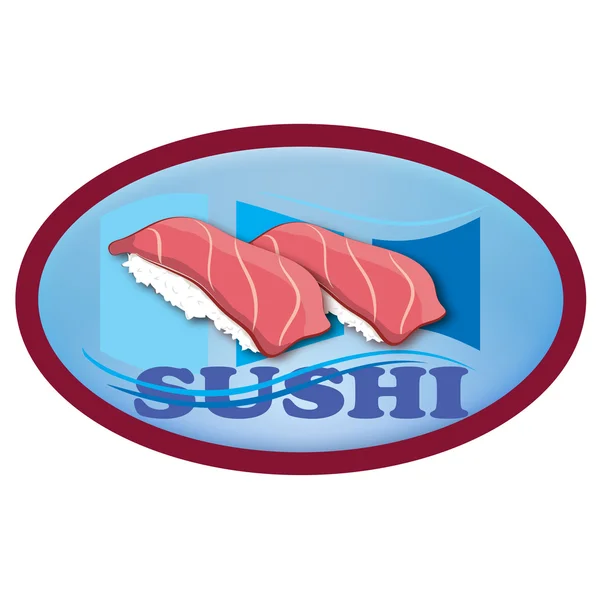 Sushi-label — Stockvector