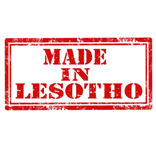 Hecho en Lesotho-sello — Vector de stock